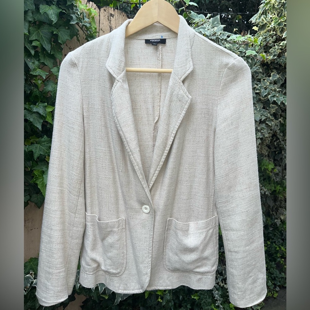 Premise studio Women's linen blend unstructured Blazer